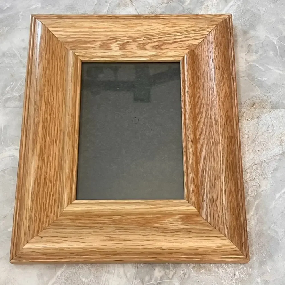 Solid Oak Small Picture Frame Natural Finish Fits 4.5